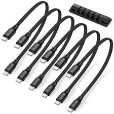 SOOPII 6-Pack Short USB C to C Cable 60W with S105CC-6 Pack, Black picture