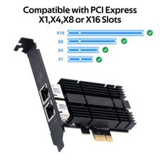 2.5G Dual Port PCIe X1 Network Adapter with Intel I226 Chipset Gigabit LAN Card picture