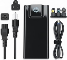 HP Original 90W Charger Compatible with HP Laptop, Blue, Yellow, and Black Tips picture