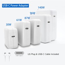 140W 96W 87W 61W USB-C Power Adapter Charger Type-C for Apple Macbook Air Pro picture