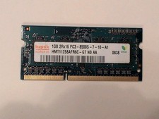Hynix 1GB 2Rx16 PC3-8500S SO-DIMM Memory RAM HMT112S6BFR6C-G7 MacBook Pro A1278 picture