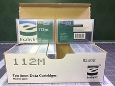 Exabyte EXATAPE 8mm Data Cartridges 112m NEW Open Box Lot of 10 Made in Japan picture