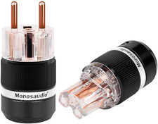 1 Pair High Quality 5N OFC Pure Copper Power Plug Connector EU Male IEC Female picture