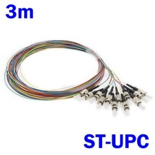 3M 12x ST UPC Single Mode Fiber Optic Optical Pigtail Cable Cord Multicolor picture