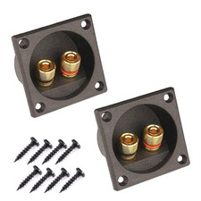 2Pcs 2.2 Inch Square 2-Way Speaker Box Terminal Speaker Terminal Cup with Ban... picture