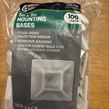 Commercial Electric 100-Pack 1” x 1” 4-Sided Mounting Bases picture