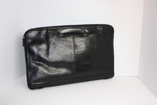 Wilsons Pelle Studio Briefcase Black Laptop and Document Holder Portfolio Bag picture