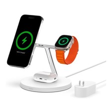Belkin MagSafe 3-in-1 Wireless Charging Stand for iPhone 16/15/14/13/12 White picture