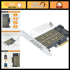 Dual M.2 PCIe NVMe SSD Adapter Card - PCIe 4.0 X4, 2-Port Expansion for Desktop picture