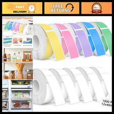 1800 PCS D30 Label Tape for Portable Thermal Printers, 12x40mm, 10 Colorful Roll picture