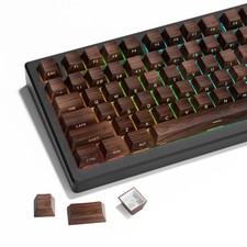 126 PCS XVX PBT Keycaps Side Print Shine Through Retro Cherry Walnut Texture picture