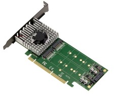 PCIe 3.0 16X Dual-Sided Controller Card For 4 M2 SSDs ASM2824 Chipset picture