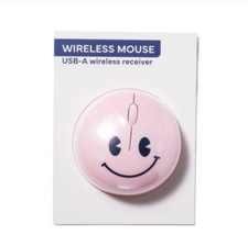 Target Bullseye's Smile Light Pink Vivitar Wireless Computer Mouse Great Gift picture