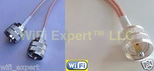 UHF male PL259 to Y type 2X Male PL-259 Splitter Combiner cable pigtail RG316 picture