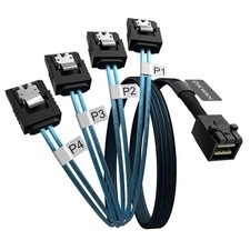 OIKWAN Internal Mini SAS to SATA Cable, SFF-8643 to SATA Forward Breakout Compat picture