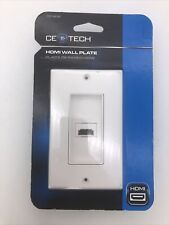 CE TECH White Audio & Video Single HDMI Wall Plate - NEW SEALED picture