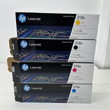 HP 218A Toner Cartridge 4-Pack (Black, Cyan, Magenta OPEN BOX)- Yellow  SEALED picture