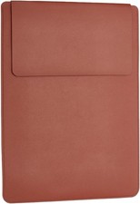Saddle Brown PU Leather Laptop Sleeve for 15-16 Inch Devices with Stylish Design picture