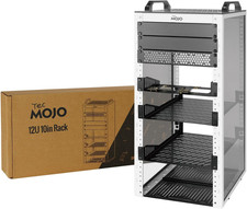 12U Network Rack, 10 Inch Mini Server Rack with 2 Side Translucent Panels & 2 To picture