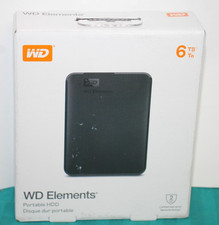 WD 6TB Elements Portable External Hard Drive USB 3.2 /USB 3.0 WDBHJS0060BBK NIB picture