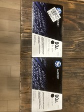 Two HP CF280A 80A Black Toner Cartridge for LaserJet Genuine, Sealed picture