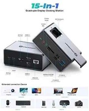 Docking Station UtechSmart 15 in 1 Full Quadruple Display USB C Docking Station picture