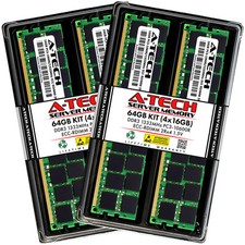 A-Tech 64GB 4x 16GB 2Rx4 PC3-10600R DDR3 1333MHz ECC RDIMM REG Server Memory RAM picture