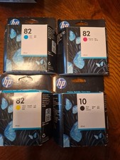 HP  82 yellow magenta cyan HP 10 Black  Ink Cartridge set  Fast Ship 2016 picture