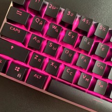 132 Keys Russian Cyrillic Keycaps PBT for MX Mechanical Keyboard LED Backlit picture