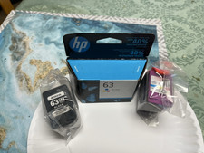 INK HP -  63 - 3 ink cartridges  1 HP 63 tri color 1 Ankink 63XL  1 other color picture