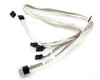 Supermicro CBL-SAST-0556 Mini SAS 4 x SATA Male/Male Black White ~D~ picture