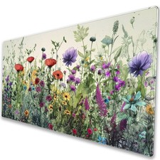 Aesthetic Watercolor Floral Desk Mat Extended Gaming Mouse Pad XL picture