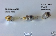 F Type Male Plug to RP SMA Female Jack Straight Adapter RF Connector Converter picture