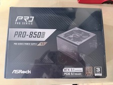 ASRock PRO-850B PRO Series 850W ATX 3.1 80 Plus Bronze Power Supply Black New  picture