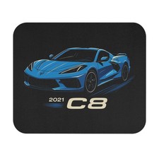 2021 Corvette C8 Stingray Rapid Blue Mid Engine Chevy Supercar Gaming Mouse Pad picture