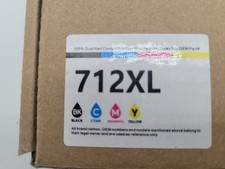 5 TONER KINGDOM 712XL INK CARTRIDGES. 80ml  picture