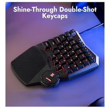 LEMOKEY X0 One Handed Gaming Mechanical Keyboard: Red Backlit, Brown Switchs picture