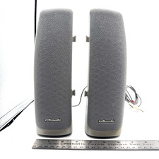 Polk Audio Computer Speakers Left and Right Side with cable Vintage Clip On picture