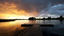 Landscape nature r sunset lake sunlight sky Custom Gaming Mat Desk picture