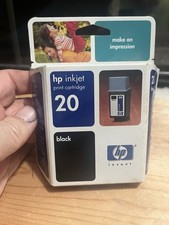 HP Genuine Original Inkjet Print Cartridge 20 Black For HP Printer Model 20 picture