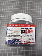 Platinum Tools 202044J ezEX-RJ45 ezEX44 Pass-Through Cat5e/6/6A Cable Connectors picture