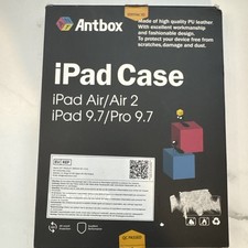 Antbox  for iPad Air / Air 2 / iPad 9.7 / Pro 9.7 With Pen Holder Brown Leather. picture