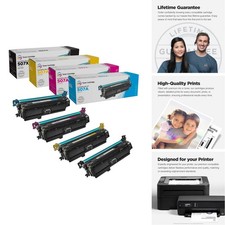 LD Products HP 507X 507A Toner CE400A-X 401A-403A for LaserJet M551 M575 4-Pack picture