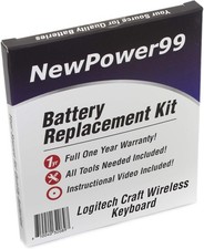 NewPower99 Battery Replacement Kit for Logitech Craft Wireless Keyboard YR0064 picture