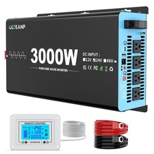 24V 3000 Watts Pure Sine Wave Inverter 24V DC to 110V AC, 6000W Peak Power, 4... picture
