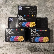 Lot Of (3) HP 962XL/962 (3JB34AN) Ink Cartridge Combo Pack Expires 03/28+ Sealed picture