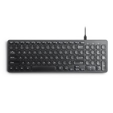 Perixx PERIBOARD-215B US, Wired Keyboard - Ultra Slim Scissor Keys - 2 Black picture