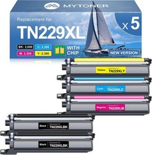 TN229XL Toner 5-Pack for Brother MFC-L3780CDW HL-L3280CDW L3220CDW w/ Chips picture