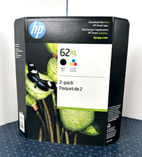 Genuine HP 62XL 2-PACK Black & Tri-Color Ink Cartridges - EXP 12/24 F6U02BN NEW picture