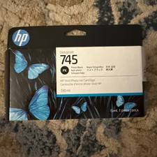 Genuine HP 745 Photo Black 130ml Ink Cartridge F9J98A Designjet Z2600 Z5600 2025 picture
